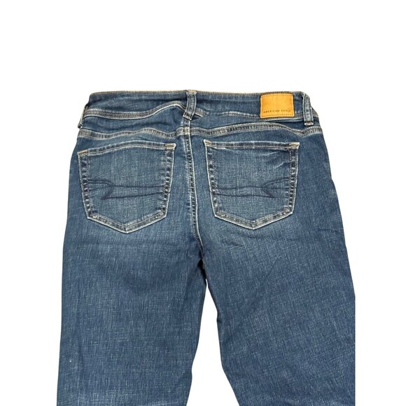 American Eagle Womens Next Level Stretch Flare Jeans Size 2 Medium Wash Denim Di - Picture 3 of 7
